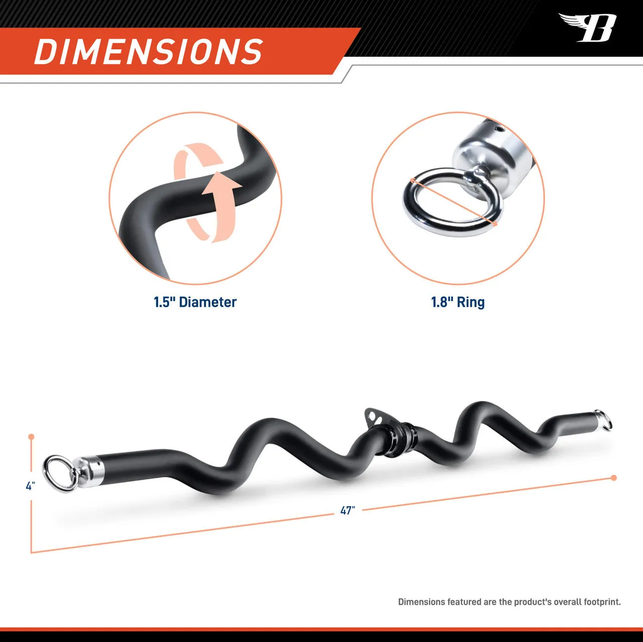 Deluxe Exercise Bar for Lats, Curls and More BBEB-7355 | Bionic Body