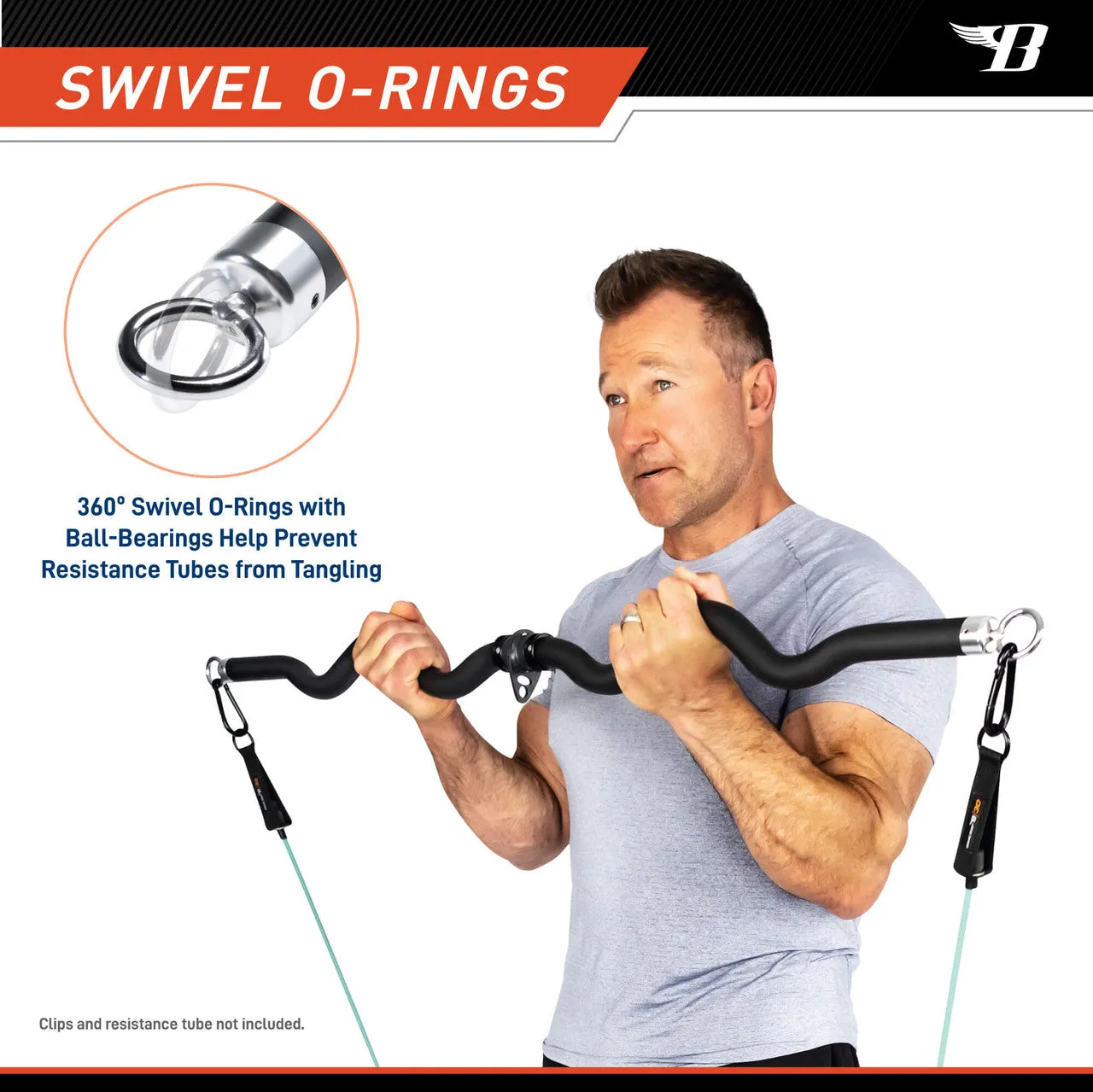 Deluxe Exercise Bar for Lats, Curls and More BBEB-7355 | Bionic Body