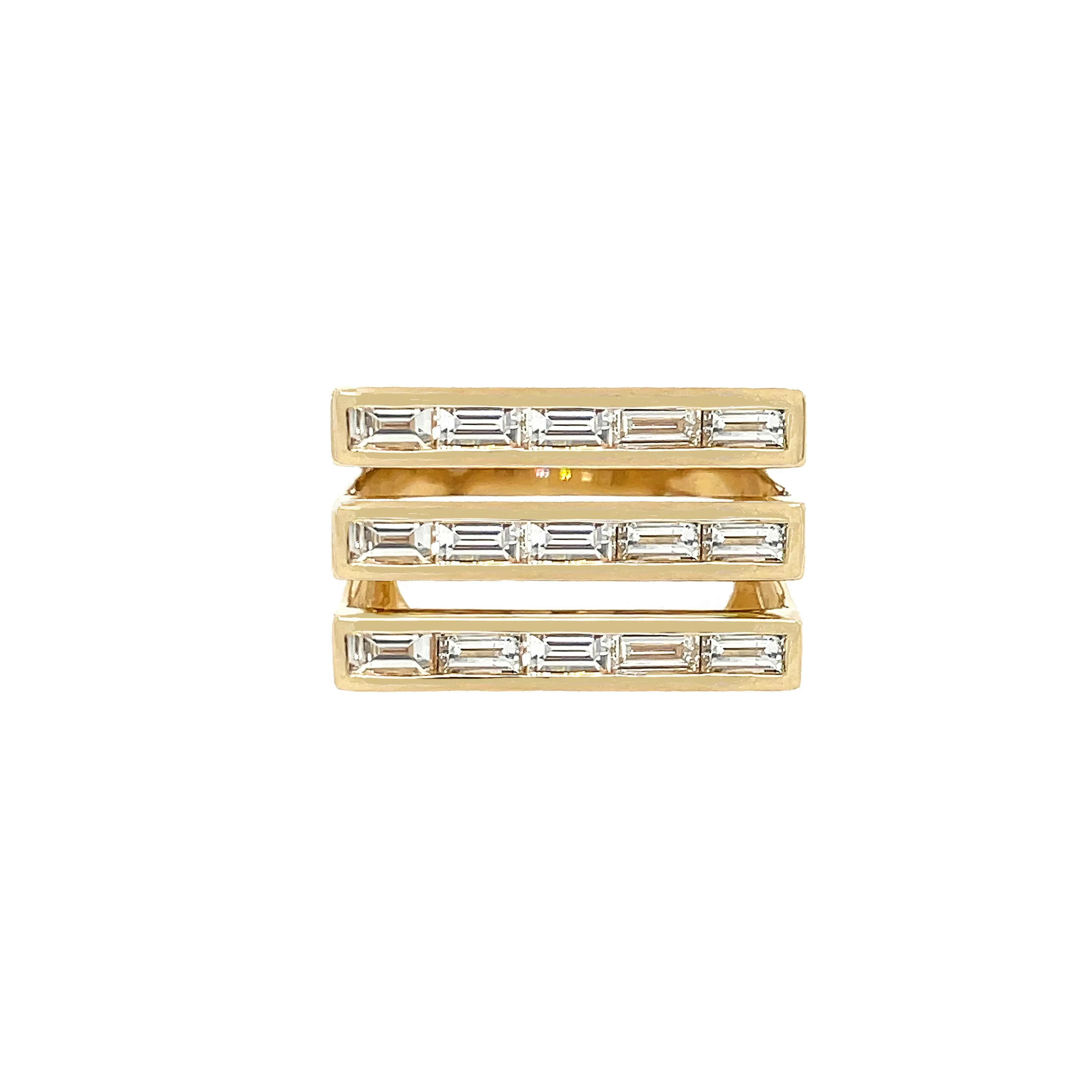 Diamond Baguette Pinky Ring