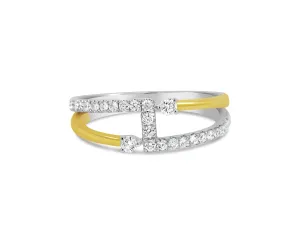 Diamond Bar Cross Ring