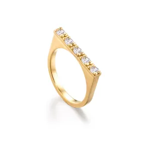 Diamond Bar Ring