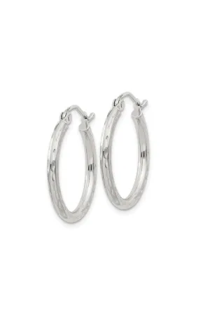 Diamond Cut Hoop Earrings