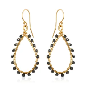 Diamond Dangle Oval Earrings