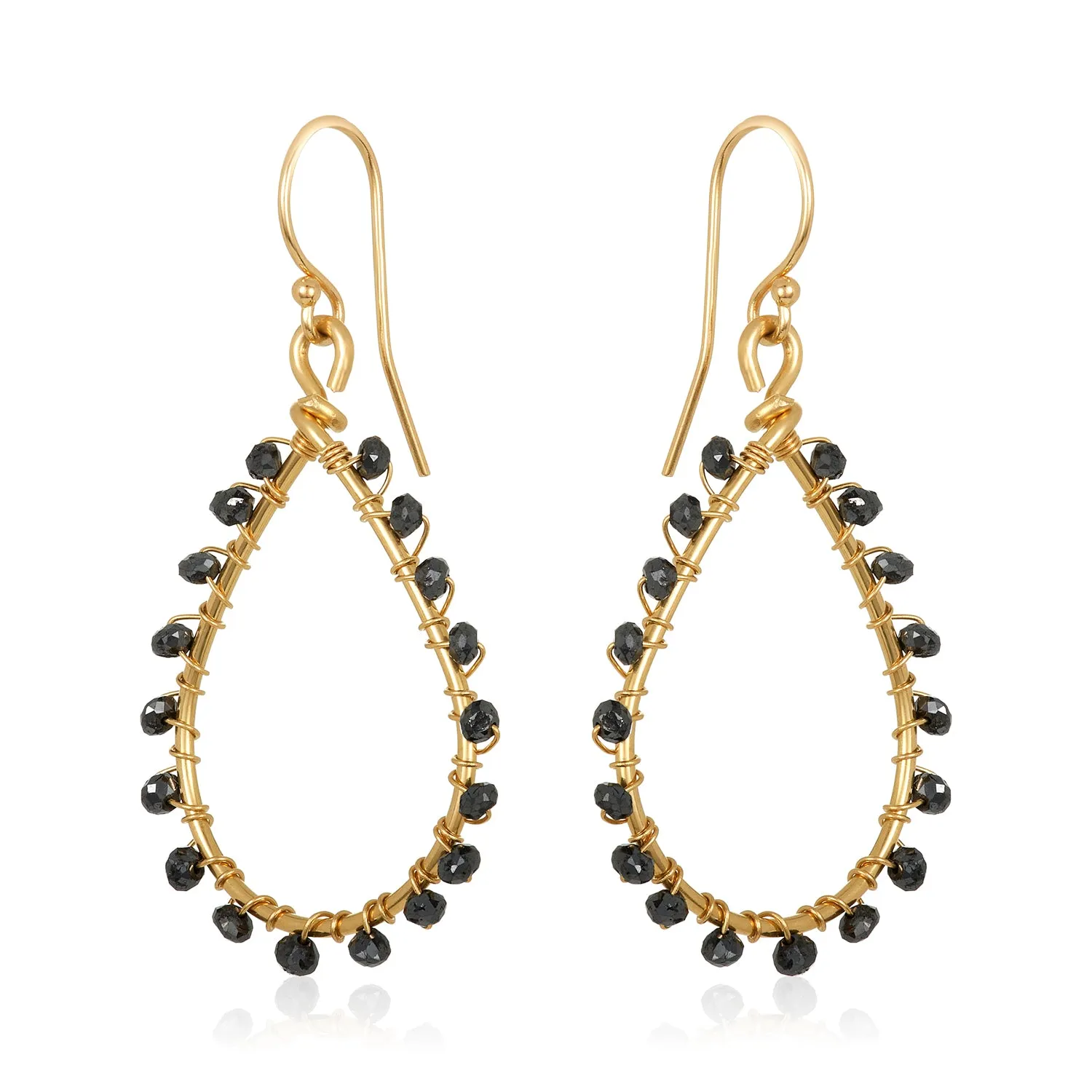 Diamond Dangle Oval Earrings