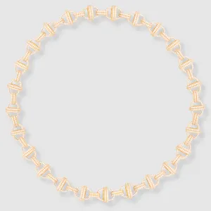 Diamond Oval Chain Necklace, 18K Yellow Gold, Large Link, 16"
