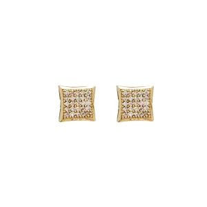 Diamond Square Earring (14K)