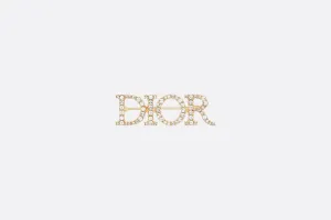 Dio(r)evolution Brooch • Gold-Finish Metal and White Crystals
