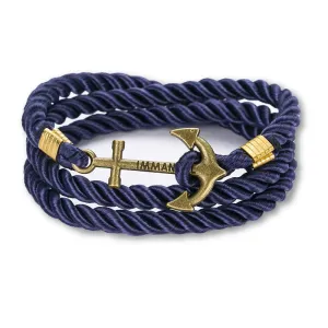 DIY Rope Black Blue Anchor Bracelet Fashion Women Men Hooks Bracelet Bangle Charm Bracelets Jewelry