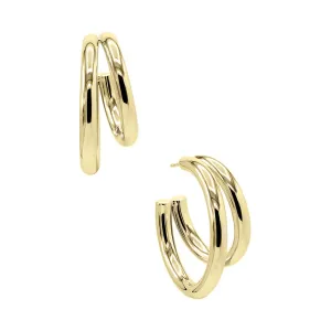 Double Hollow Hoop Earring