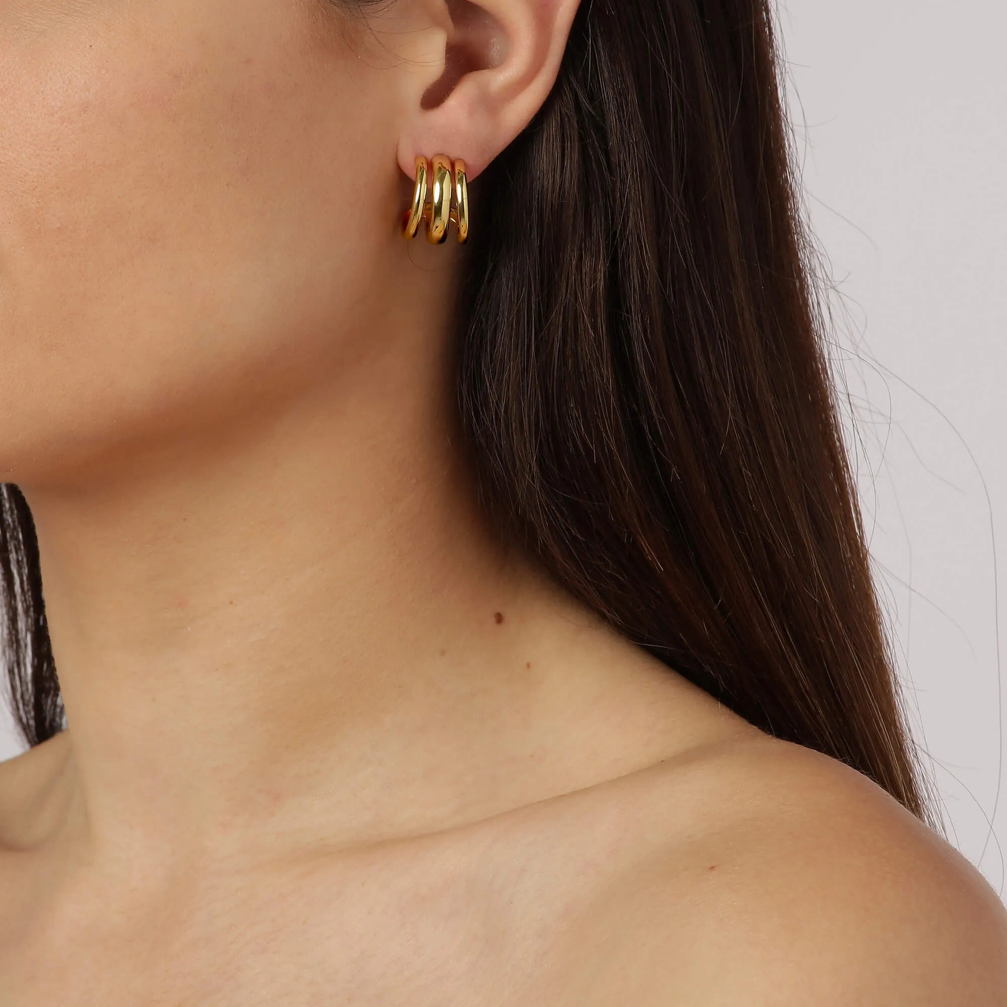 Dyrberg Kern Paula Gold Hoop Earrings