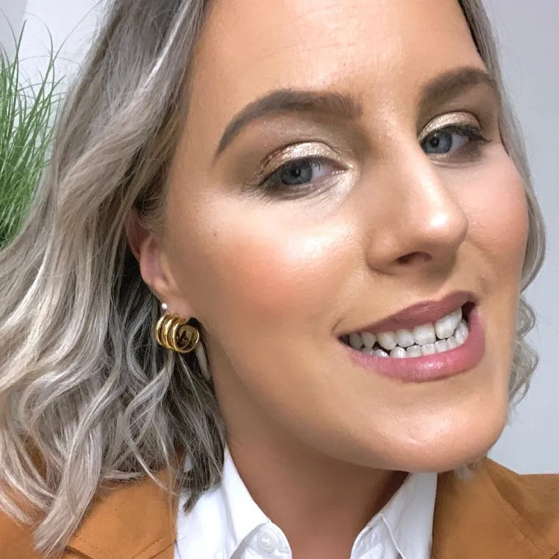 Dyrberg Kern Paula Gold Hoop Earrings