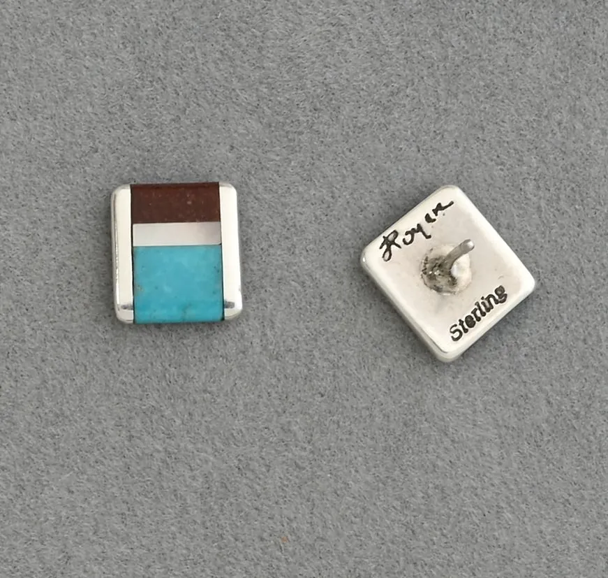 Earrings with Square Inlay by Jimmy Poyer