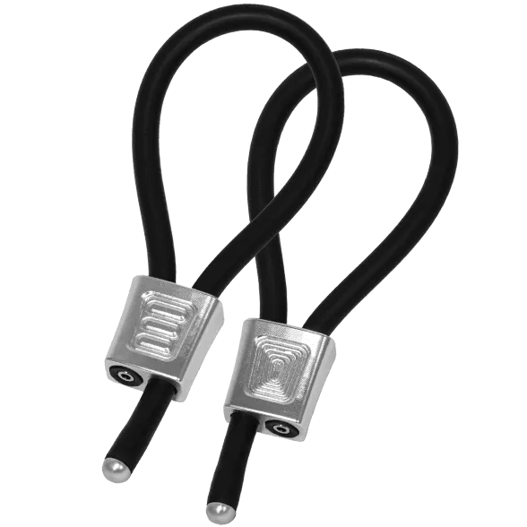 ELECTRASTIM Prestige ElectraLoops Adjustable Cock Rings - SILVER