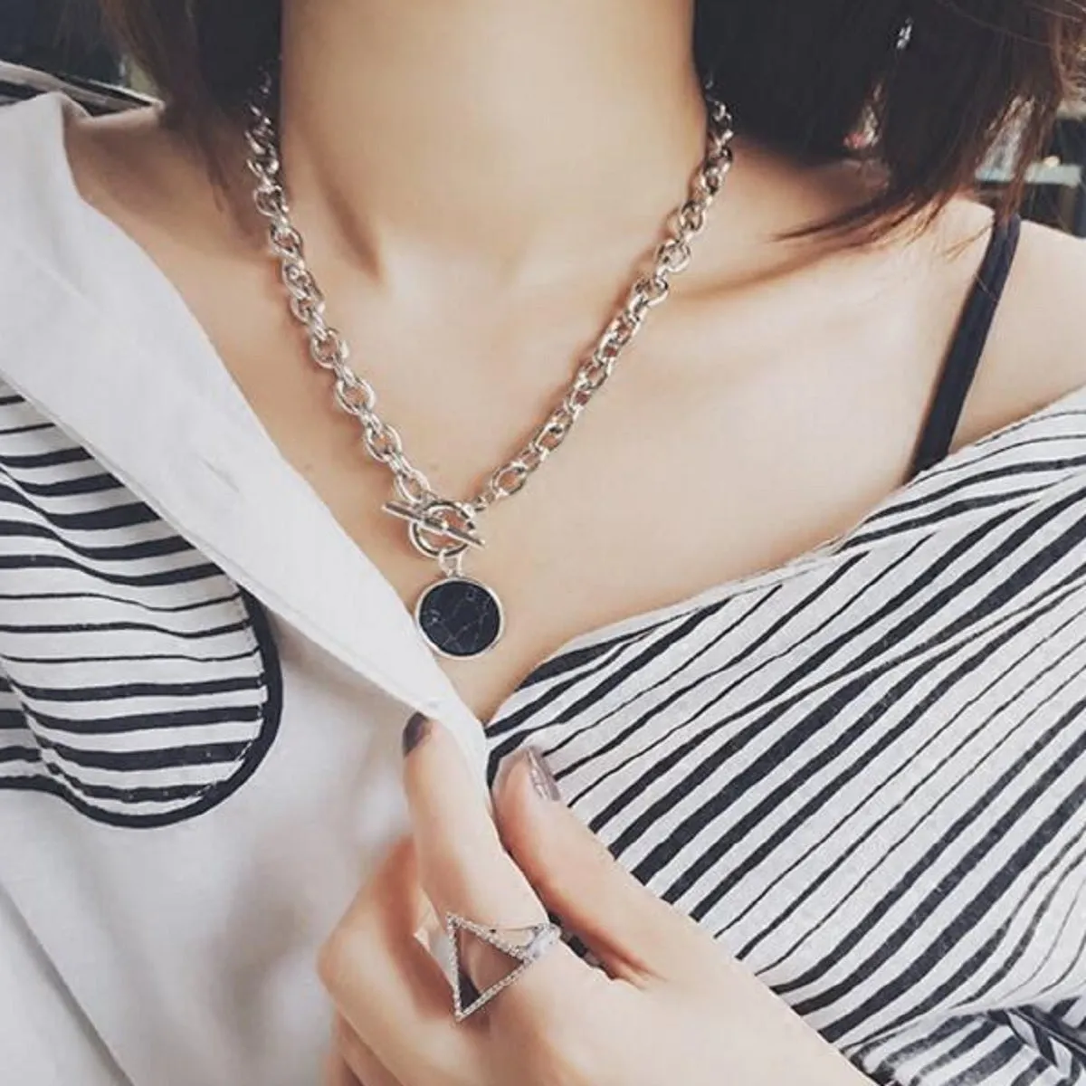 Elegant Designer Made Chain Linked Pendant/ Bracelet