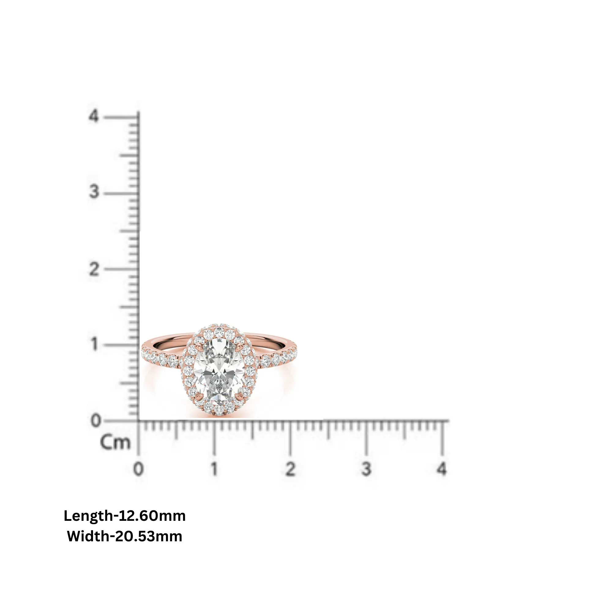 Elegant Halo 925 Sterling Silver Adjustable Oval-Cut Pave White Gold Engagement Ring For Women