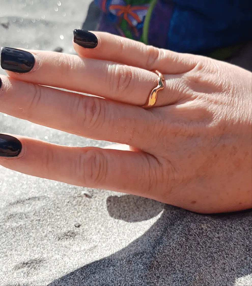 Elegant Waves Adjustable Ring - Gold or Silver