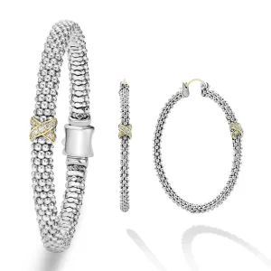 Embrace Two-Tone X Diamond Gift Set