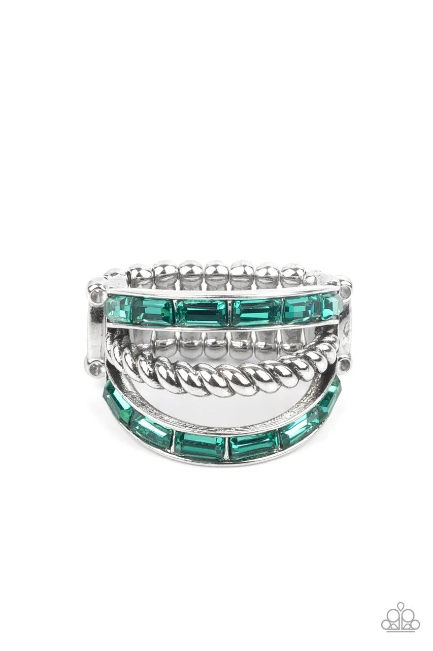 Emulating Edge Green Paparazzi Ring