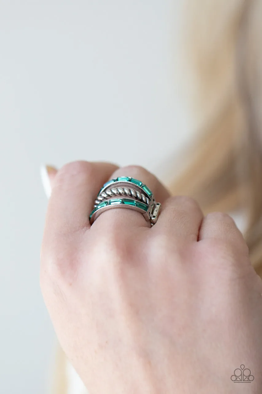 Emulating Edge Green Paparazzi Ring