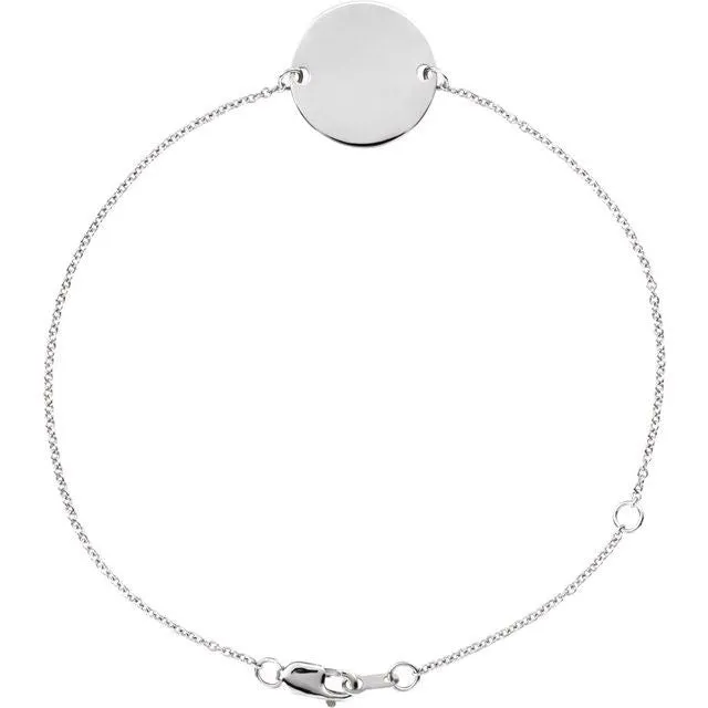Engravable Disc Bracelet