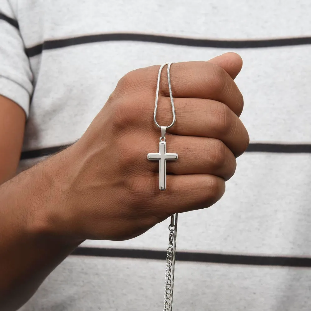 Engraved Cross Necklace | For Wife | Ephesians 5:25