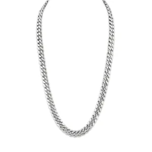 Esquire Sterling Silver Diamond Cut Curb Link Necklace, 22"