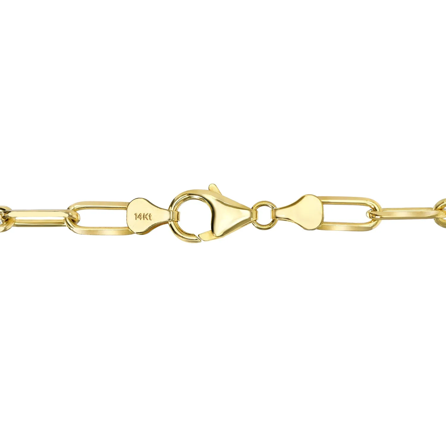 ESSENTIAL SOLID GOLD PAPER CLIP BRACELET