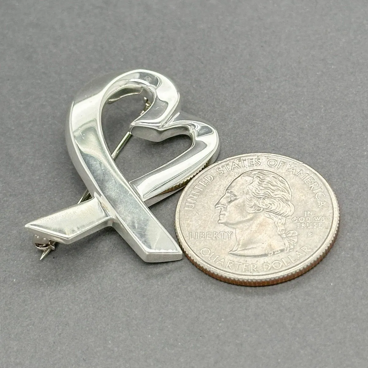 Estate Tiffany & Co Picasso SS Loving Heart Pin