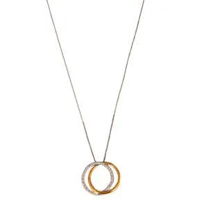 EternalDia Diamond Accent Sterling Silver Cross Pendant with 18 chain Chain