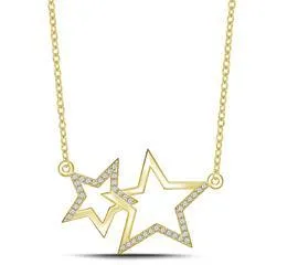 EternalDia Double Star Pendant Necklace