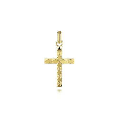 Faceted Cross Pendent