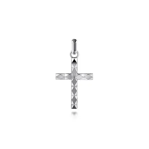 Faceted Cross Pendent