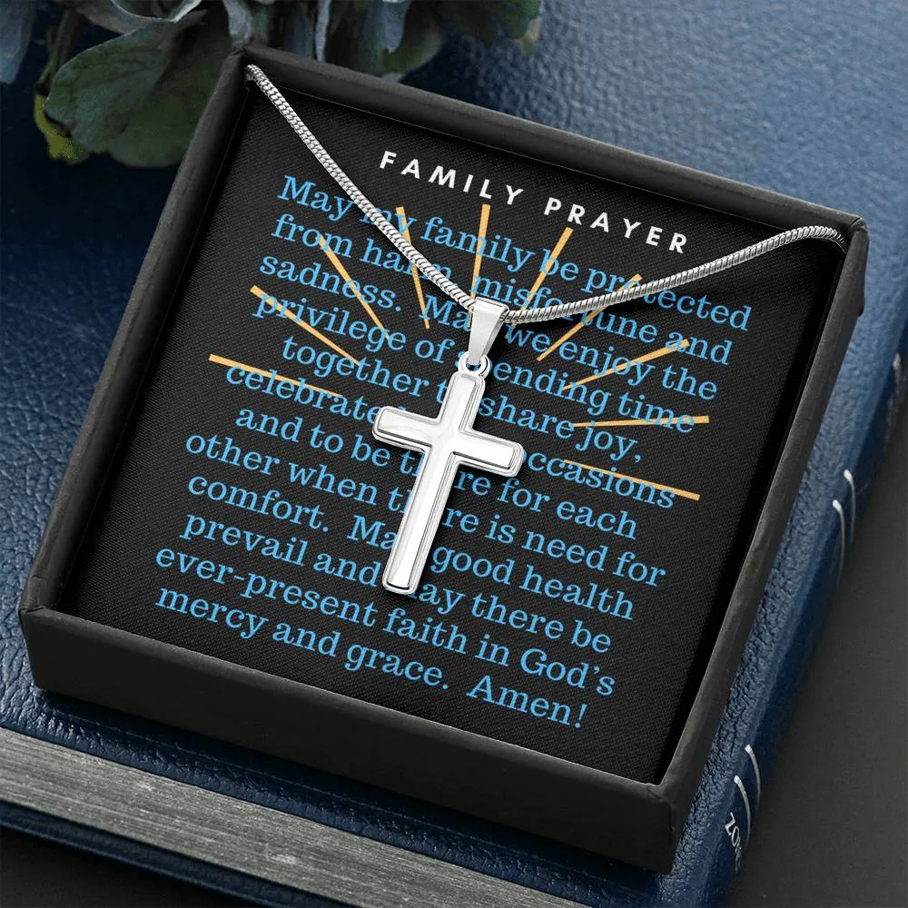 Family Prayer-Artisan Cross Necklace