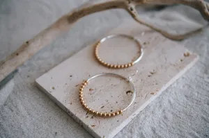 Far Out Sterling Silver and Gemstone Hoop Earrings