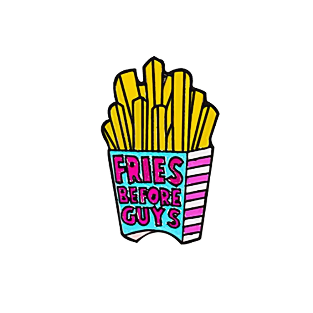 Fast Food Enamel Brooch Pins: Pizza, Hamburger, Hot Dog