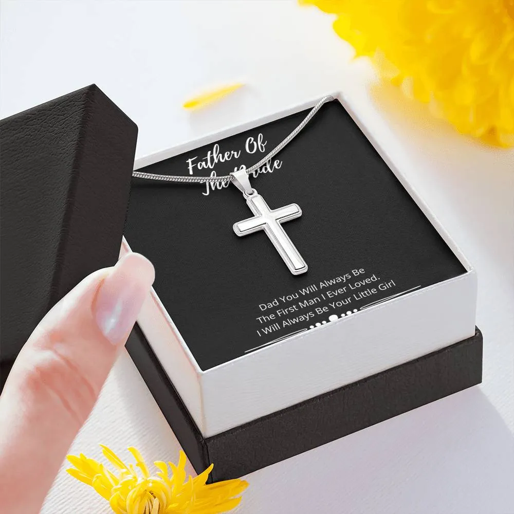 Father Of The Bride Silver Cross- I Will Always Be Your Little Girl