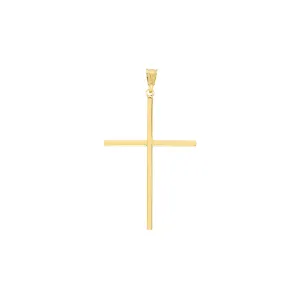 Flat Tube Cross Pendant