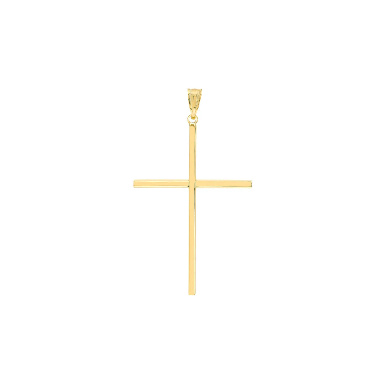 Flat Tube Cross Pendant