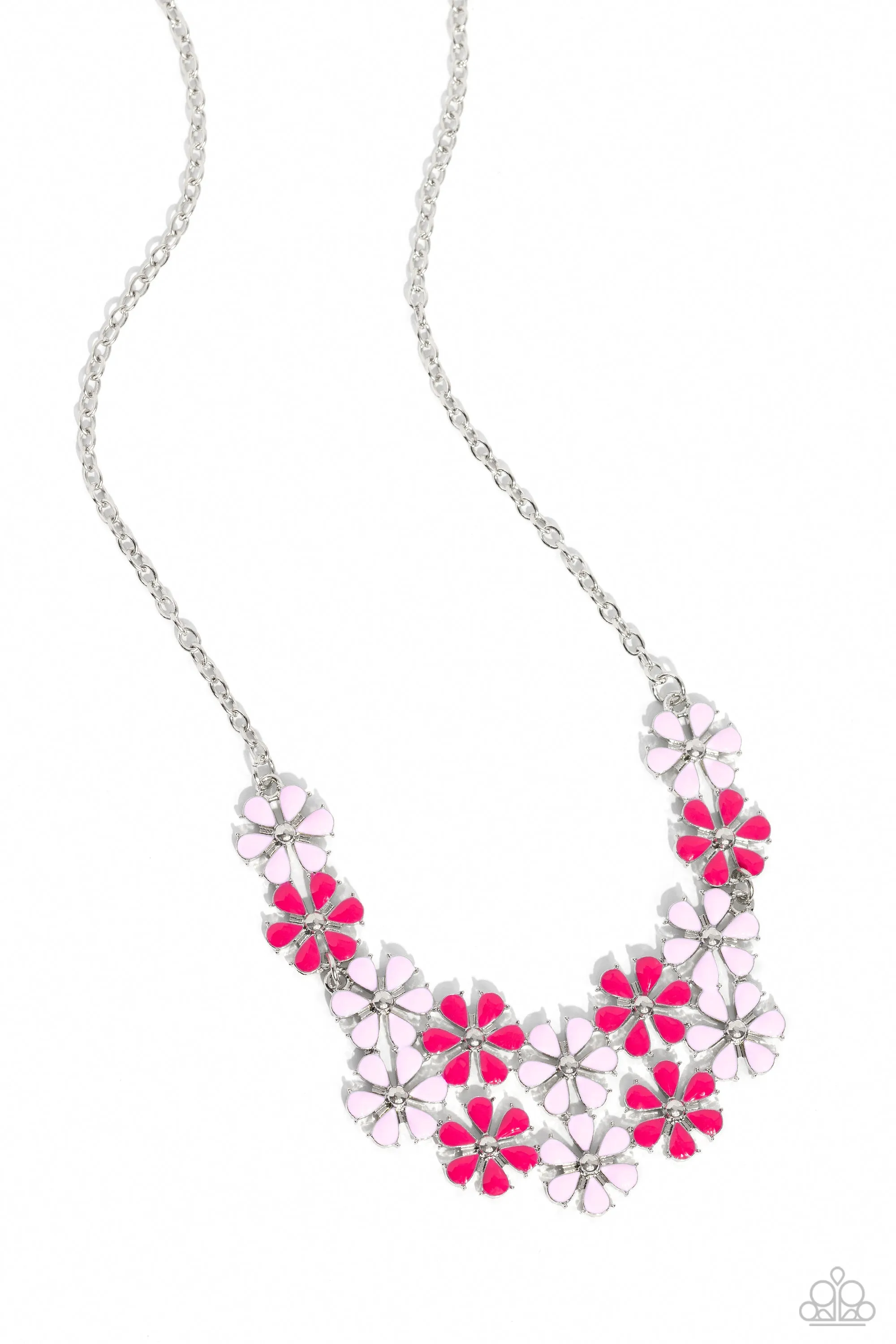 Floral Fever - Pink - Flower Paparazzi Short Necklace