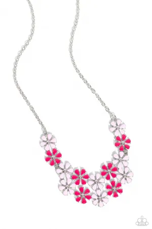 Floral Fever - Pink - Flower Paparazzi Short Necklace