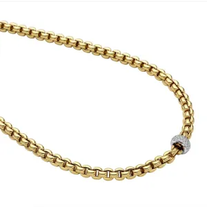 FOPE Eka Yellow Gold & Diamond Necklace