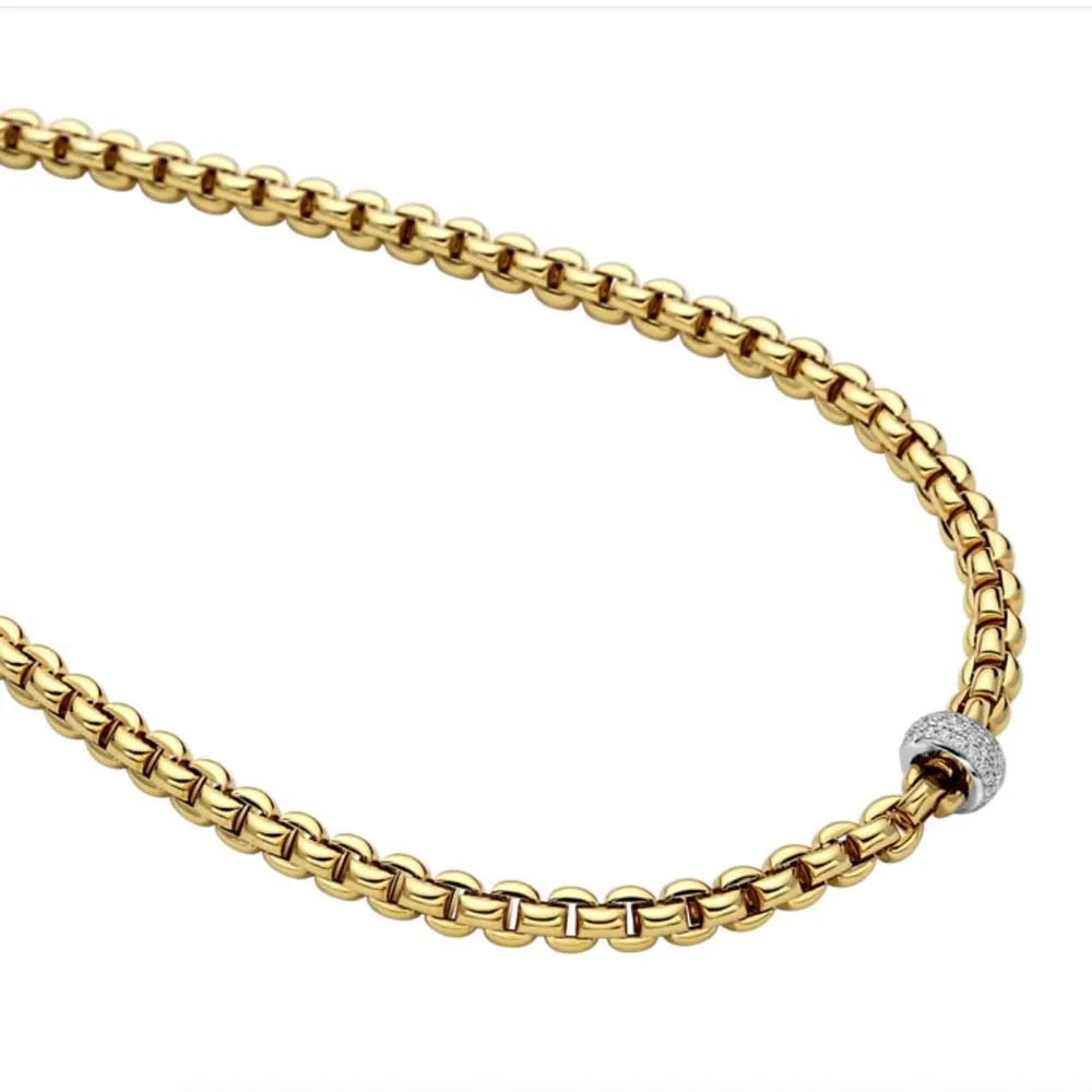 FOPE Eka Yellow Gold & Diamond Necklace