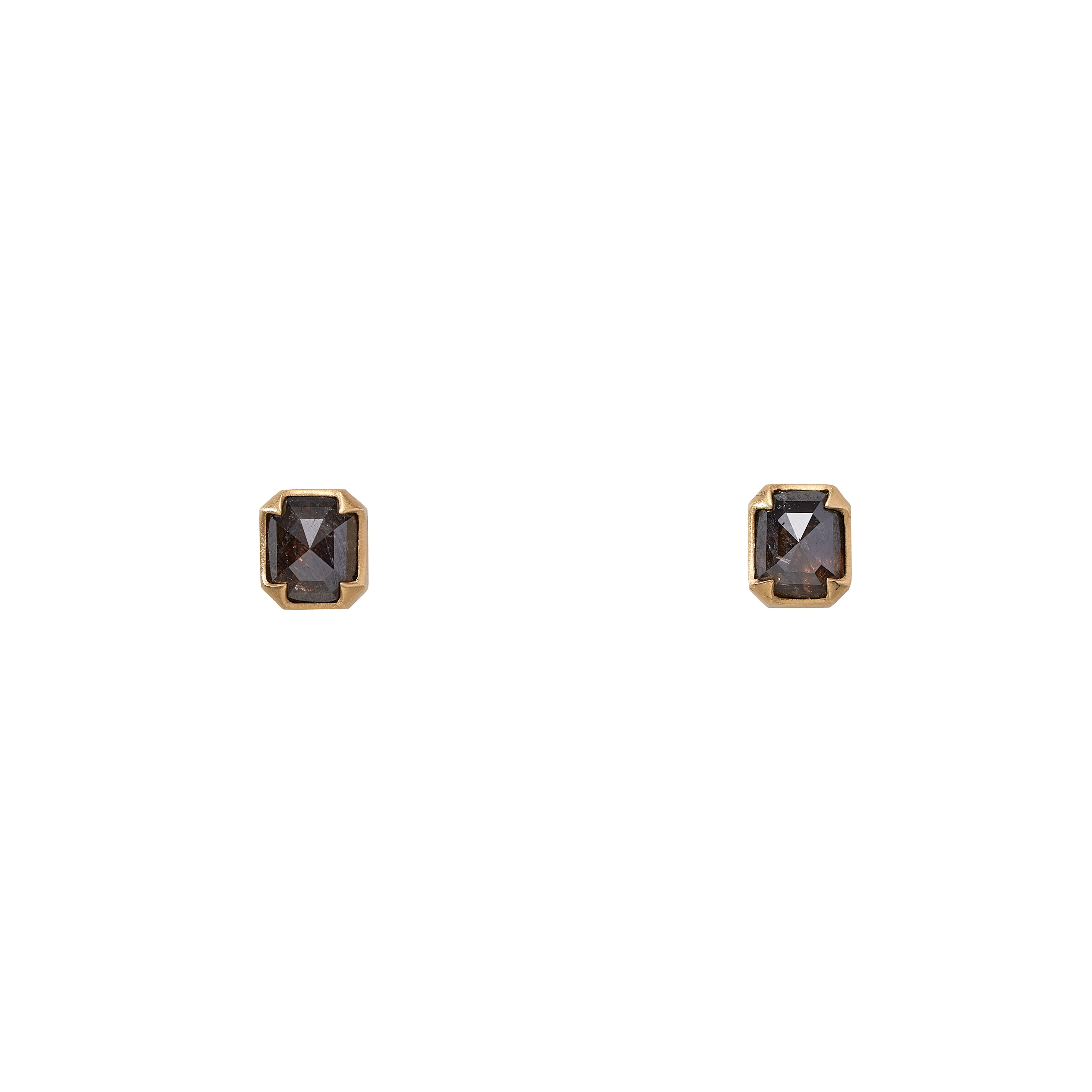Gabriella Kiss 18k Square Brown Diamond Studs - 1.4ct