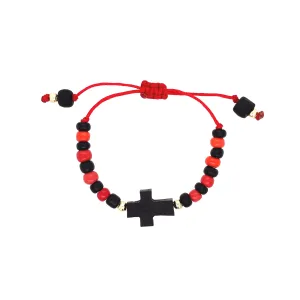 Genuine Azabache Bracelet for Baby Adjustable Red Rope