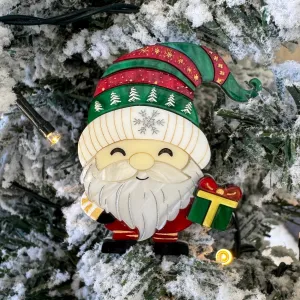 Gnome Santa 2024 - Brooch - Set of 2