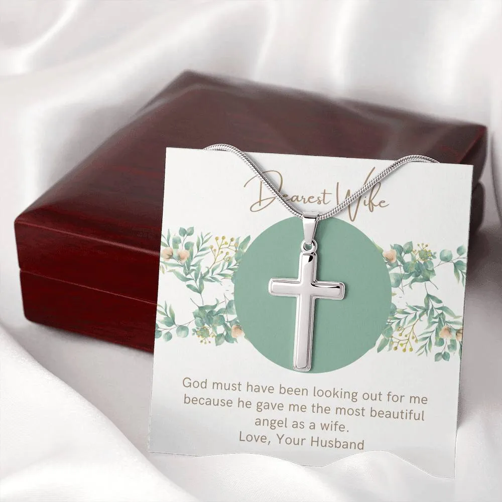 God gave me an angel-Artisan Cross Necklace