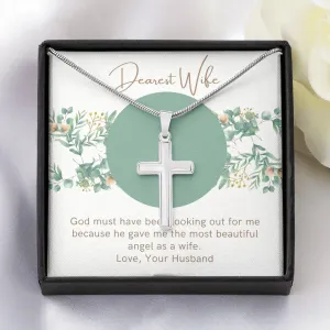 God gave me an angel-Artisan Cross Necklace