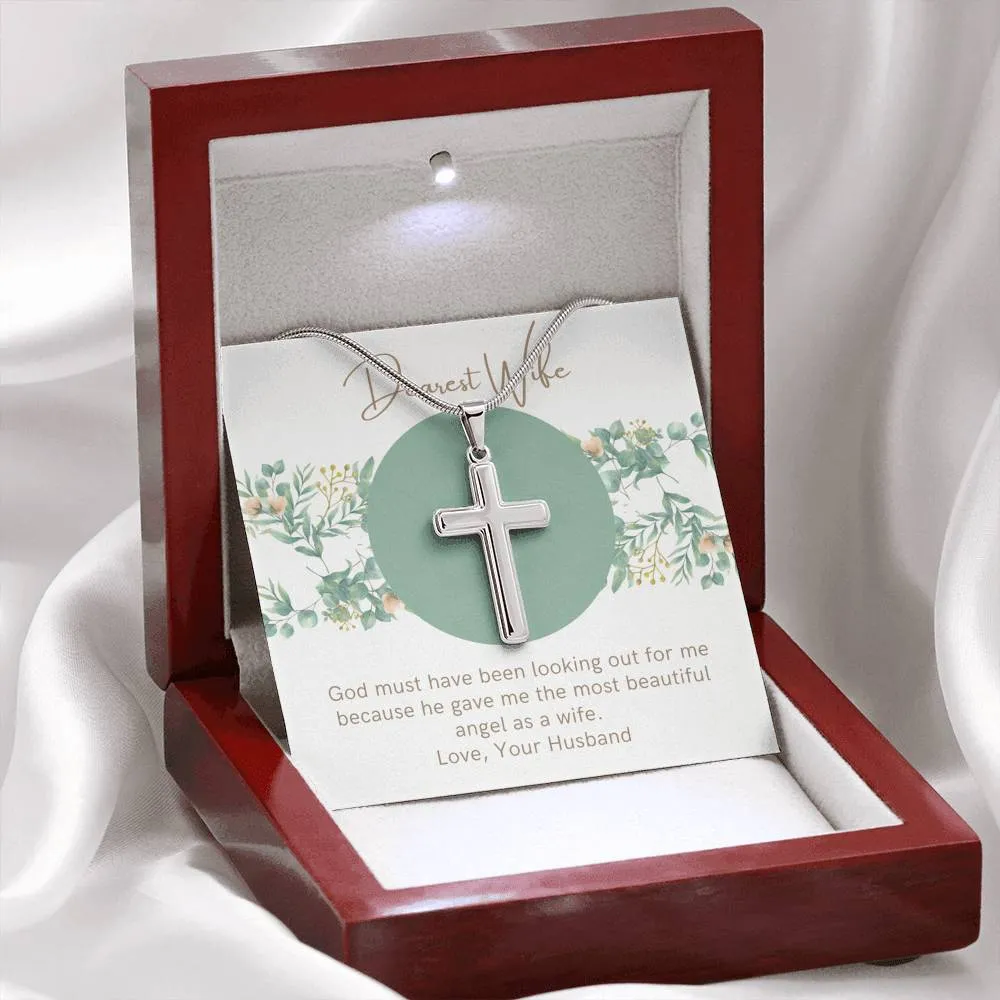 God gave me an angel-Artisan Cross Necklace