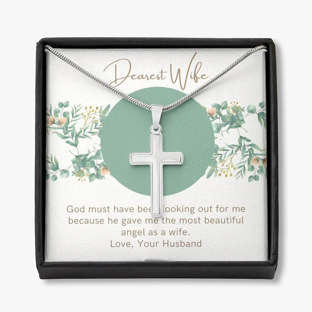 God gave me an angel-Artisan Cross Necklace