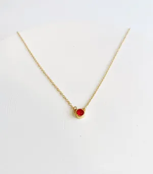 Gold Birthstone Necklaces